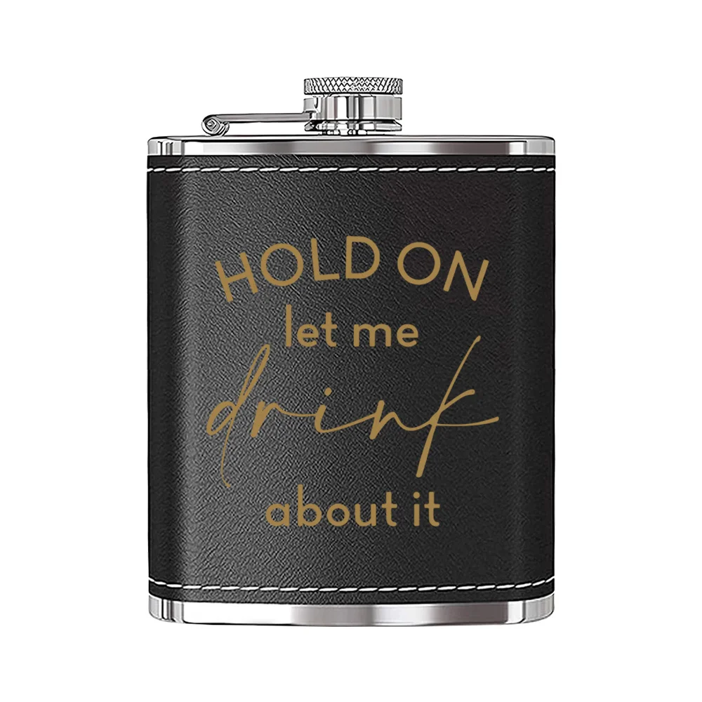 

7oz Portable Hip Flask Flagon Stainless Steel Hip Flask Pocket Hip Flask Leather for Alcohol Whiskey Liquor Wine Man Gift