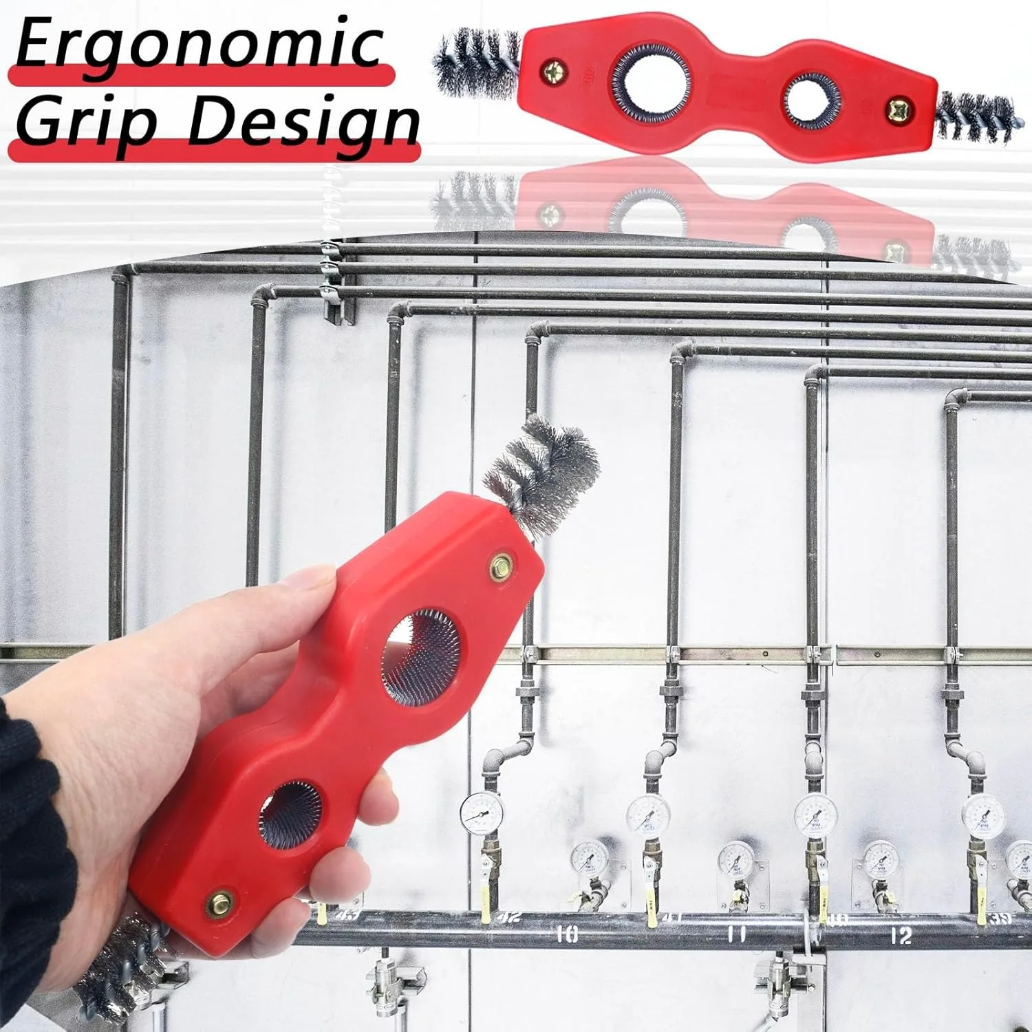 Entgratwerkzeug mit 4-in-1-Kupferrohrbürste, Reibahle, Kupferrohrreiniger, Entgratbürste für Kunststoff-, Messing- und Aluminiumrohre – Detail 9