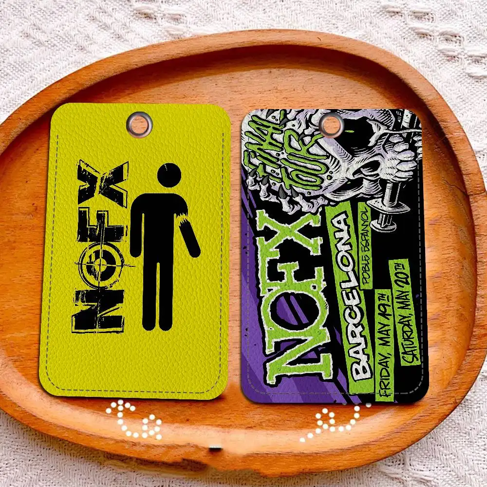 

Rock Band N-NOFX Bank Card,Subway, Bus Card Holder Keychain Key Ring Door Access Tags ID Card Case Keychain Access