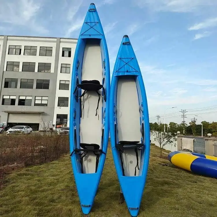 Factory Customized 2 Person Fishing Kayak Boat Inflatable Canoe Kayak for Water Oceanpromote sales