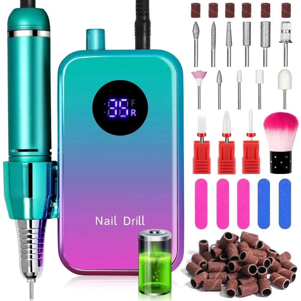 

Professional 35000RPM Portable Electric Nail Drill Machine Display Nails Sander For Acrylic Gel Polish Rechargeable Nail Tool