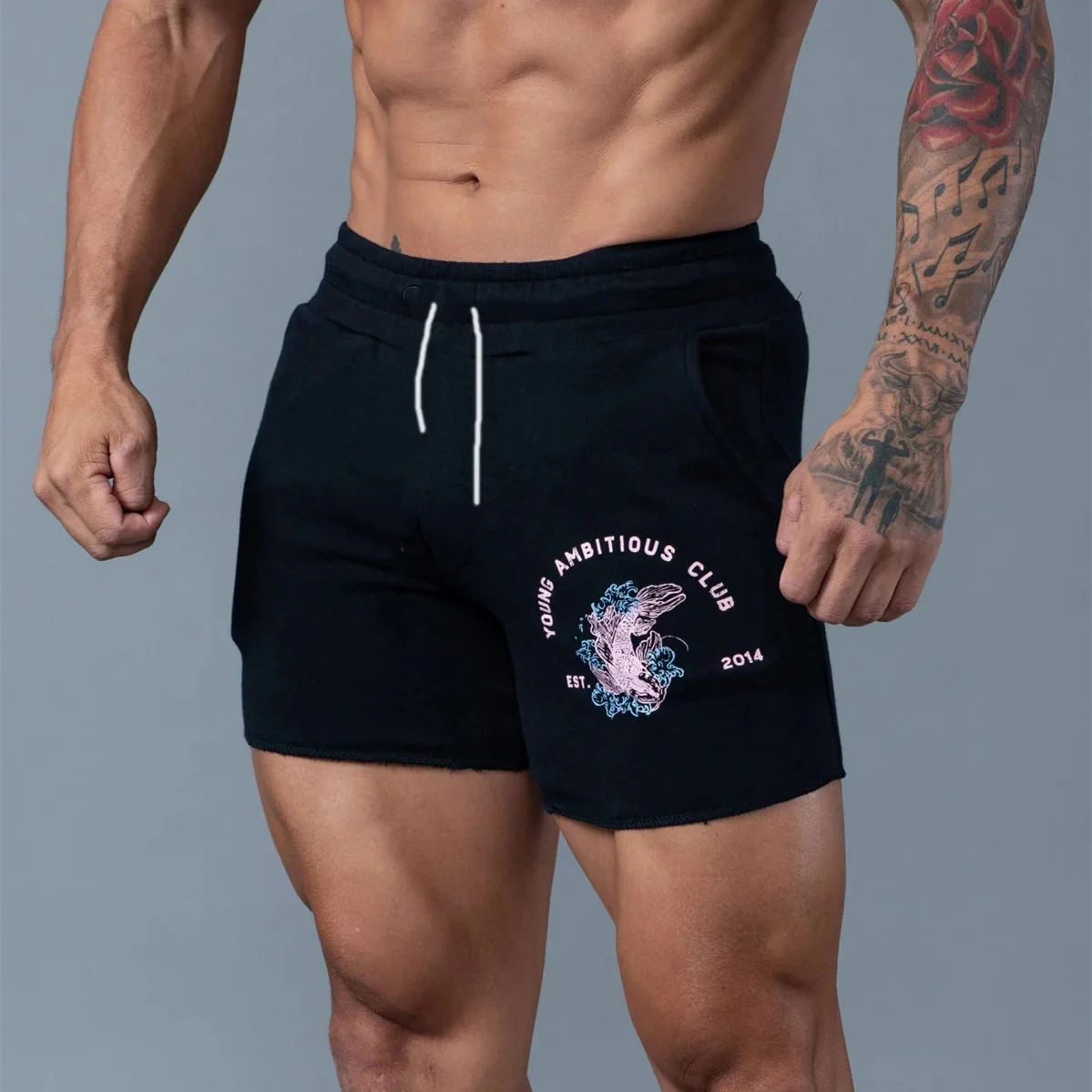 

2025 Sports Fitness Men Shorts High Quality Muscle Pants Casual EXercise Loose Short Pants Men Clothing Summer Fashion Shorts