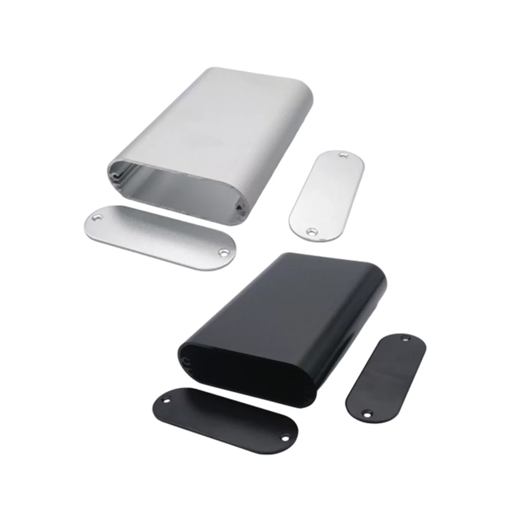 70x24x100mm Aluminum Enclosure Case Metal Shell Silver/Black Integrated Electronic Components Profile Box for Electronic Devices