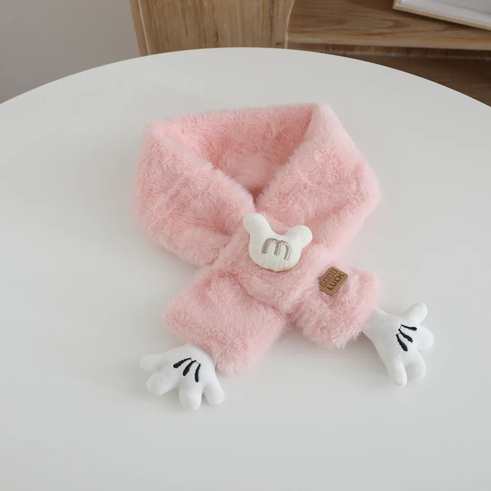 Leuke Minnie Mouse pluche sjaal Winter warm Cartoon Anime sjaal verdikte sjaal gevuld zacht voor kinderen verjaardagscadeau