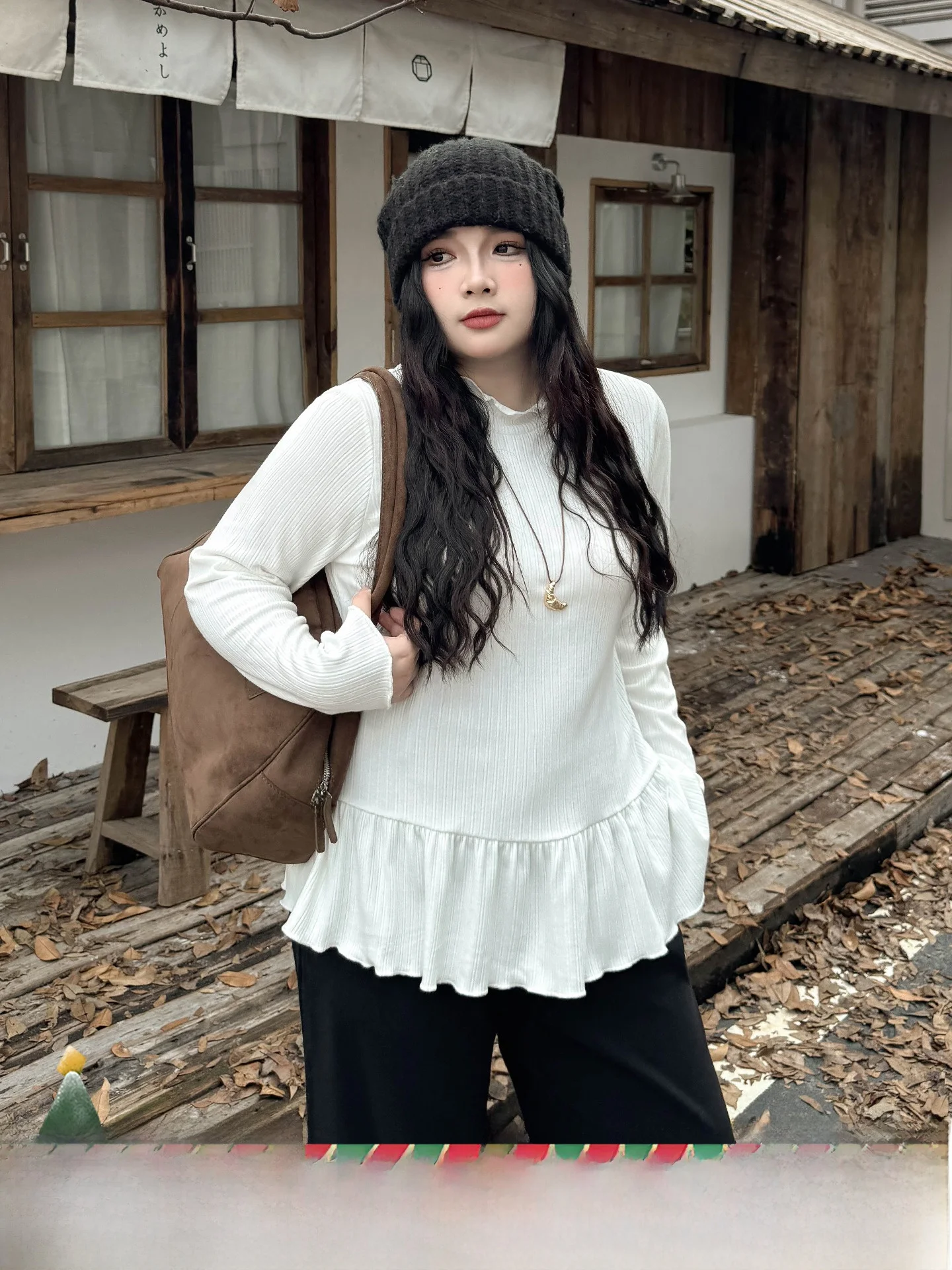 

Женский мягкий трикотаж больших размеров с высоким воротником в вертикальную полоску, повседневная длинная футболка свободного покроя