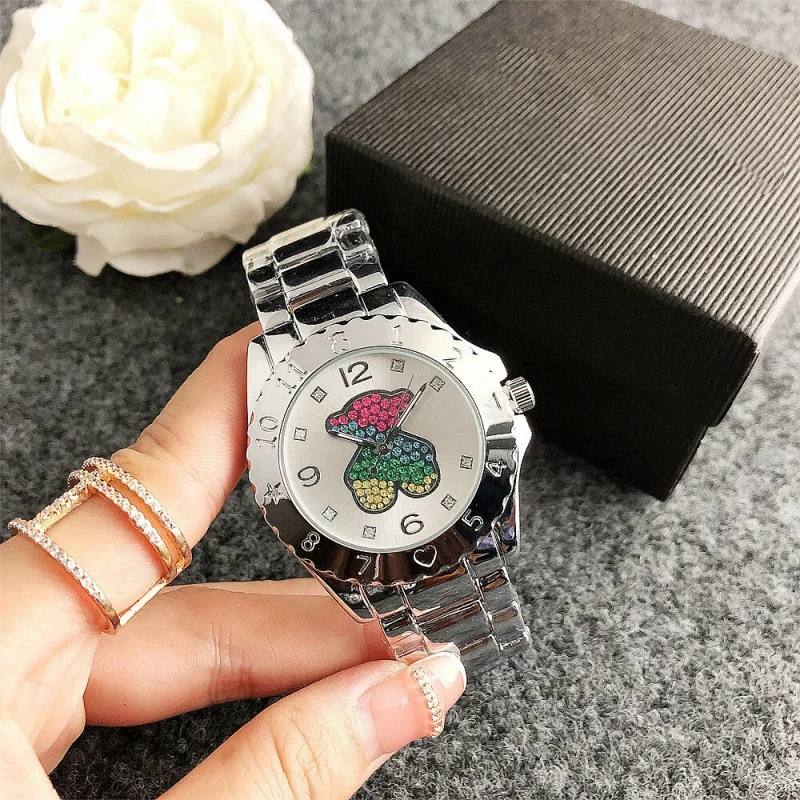 Reloj femenino, nuevos relojes para mujer, reloj de pulsera de cuarzo de marca de lujo famosa para mujer, reloj femenino estilo oso, Zegarek Damski