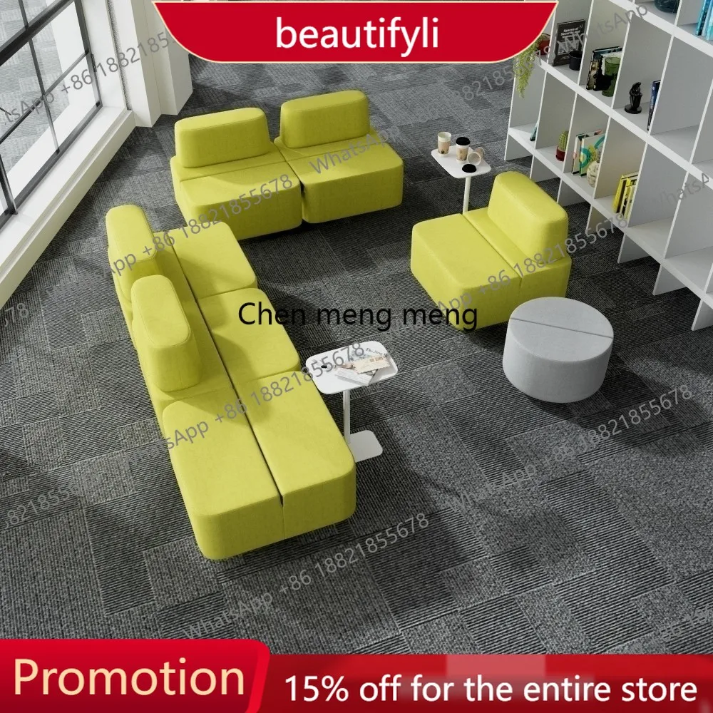 

01A Modern Creative Office Sofa Designer Style Spliced Simple Portable Single Sofa Comfortable Rest Area Office Furniture