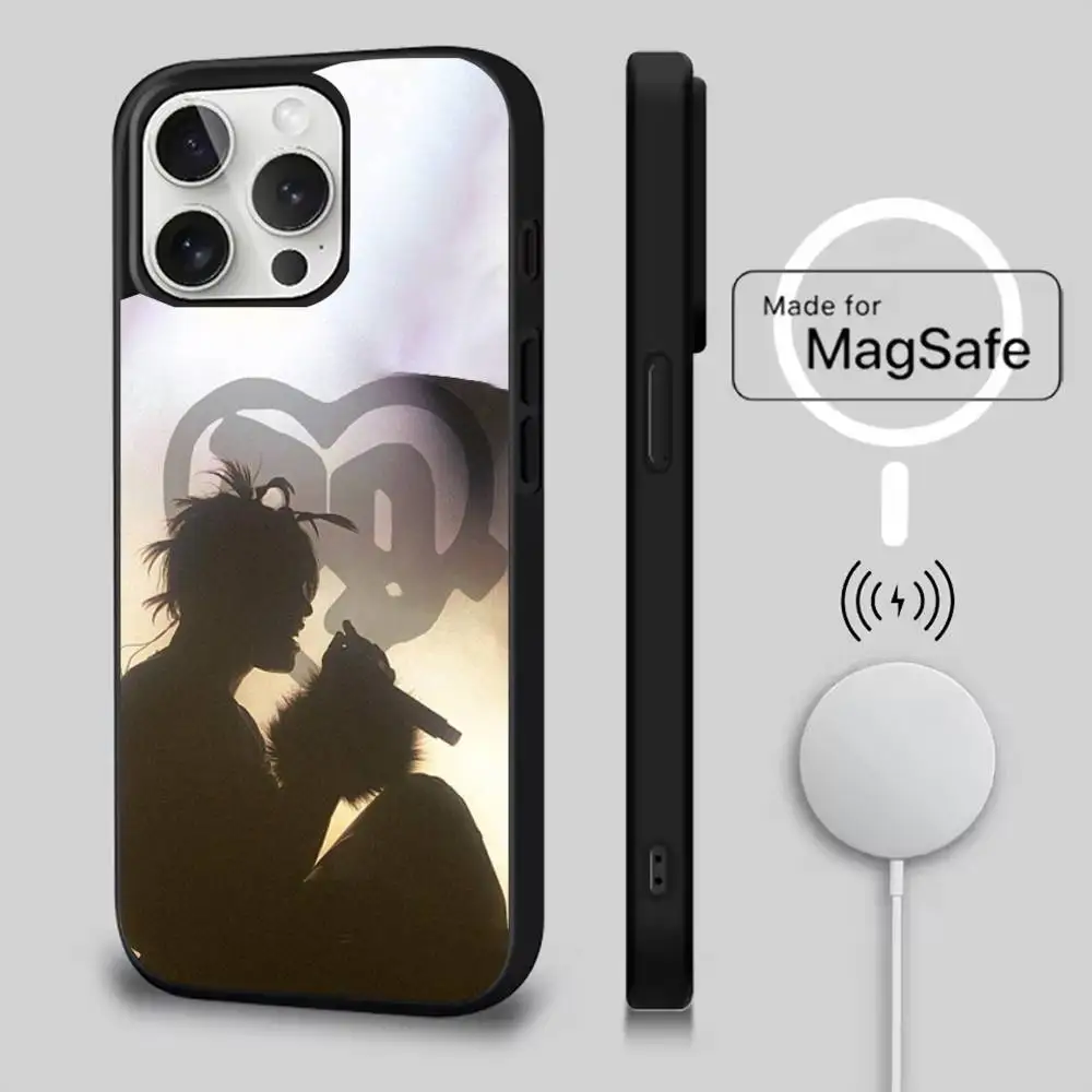Funda de teléfono Drain Gang Ecco2k para iPhone 16,15,14,13,12,11,Pro,Max,Plus,Mini,SE4,E carga inalámbrica magnética Magsafe