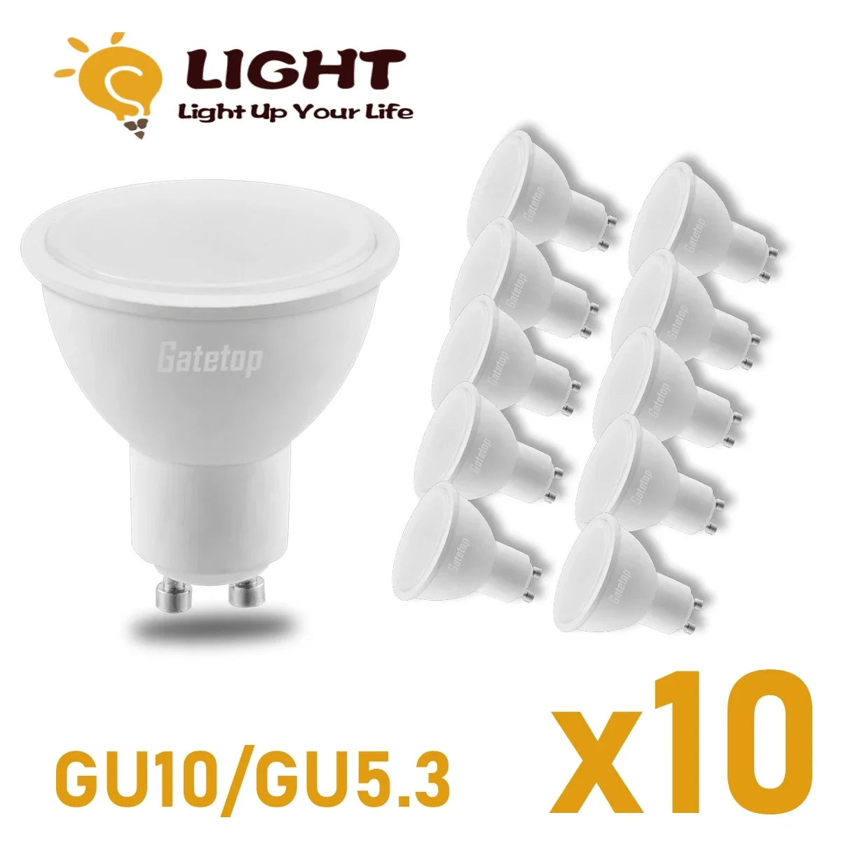 

10PCS/LOT Led Spotlight AC220V GU10 GU5.3 Bulb MR16 Spot Lighting Bulb 3W-8W Indoor Lighting Home Decoration Bombillas