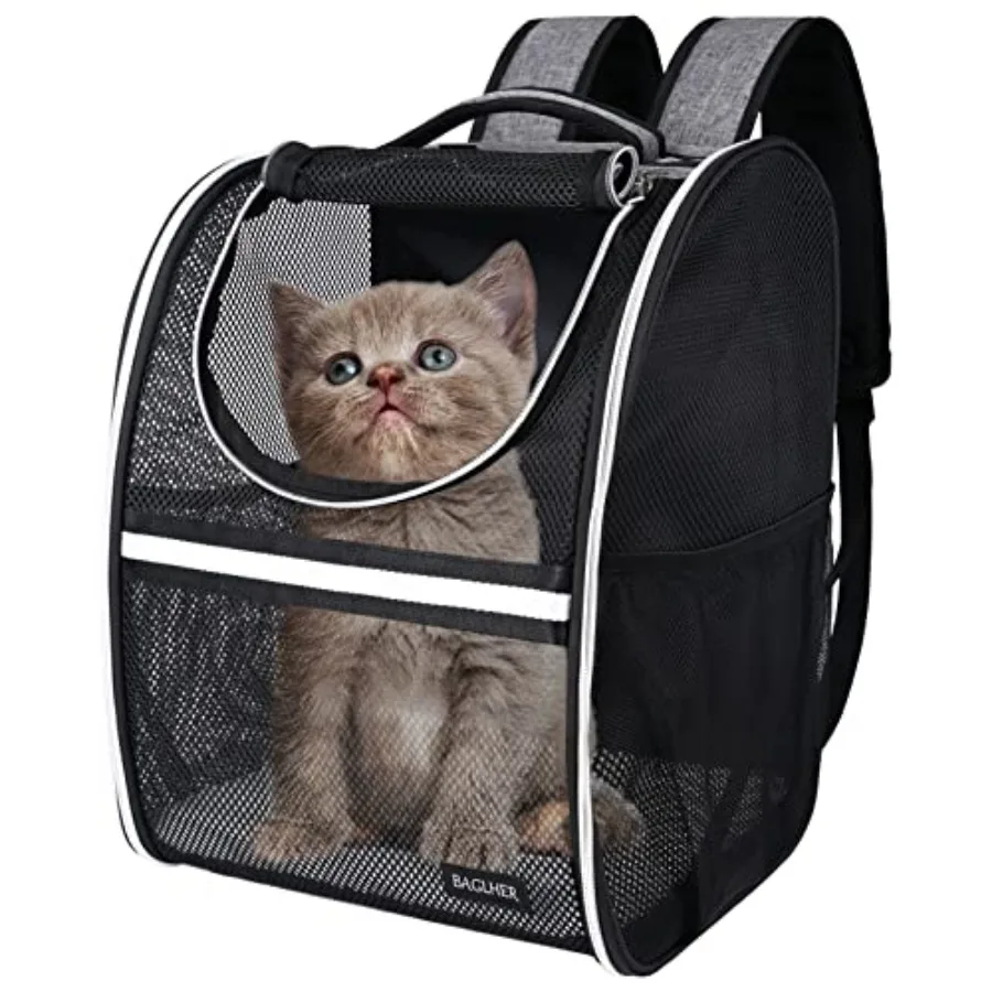 

Pet Carrier Backpack, Ventilated Design, Pet Travel Backpack with Comfortable Shoulder Straps, Thicker Bottom Support, Two-Way