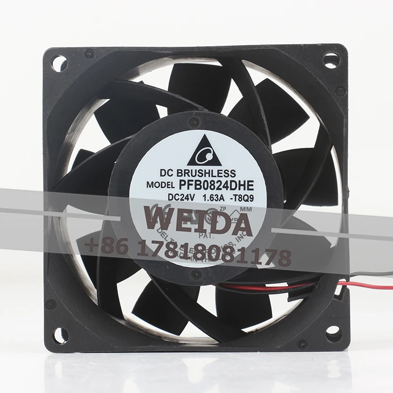 

Delta 24V 1.63A AC EC 8CM 2-wire inverter Violent axial flow 8038 large air volume cooling fan PFB0824DHE