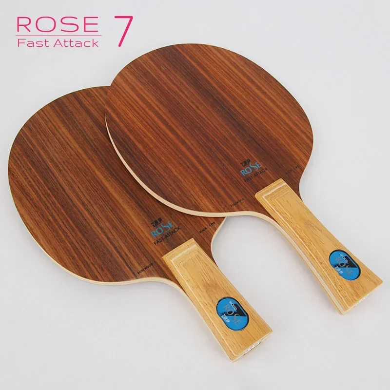 Hoja de tenis de mesa de madera de rosa de la Amistad Original 729 profesional de madera pura apagado + hoja de Ping Pong para ataque rápido con bucle