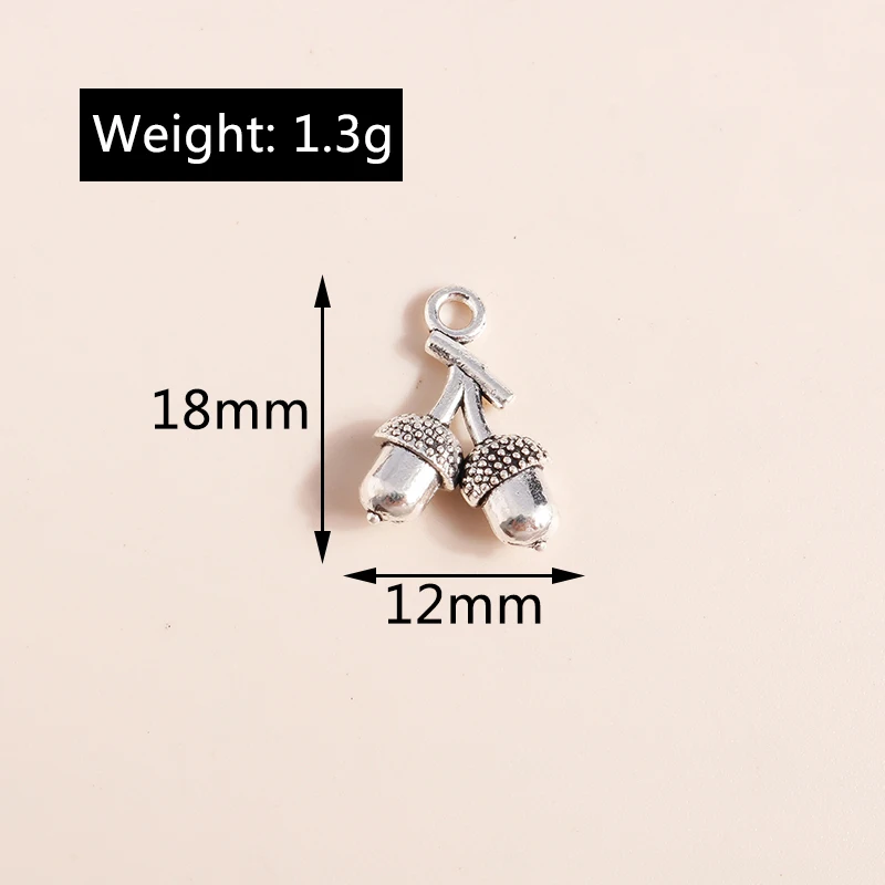 20 Stück niedliche Anhänger aus Legierung in Form von Pflanzen, Blumen, Bäumen und Blättern für die Schmuckherstellung, Ohrringe, Anhänger, Halsketten, Armbänder, DIY-Bastelzubehör – Detail 31