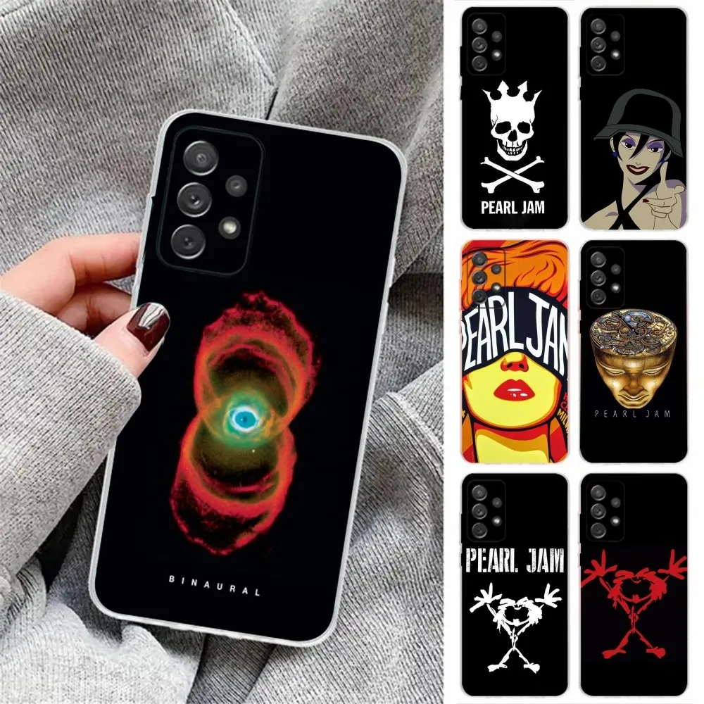 Pearl Jam R-Rock Band Phone Case For Samsung Galaxy,A31,A33,A52,A13,A02,A53,A50,A73,A72,A40,A20,A23,A54,A14,A34 Back Cover