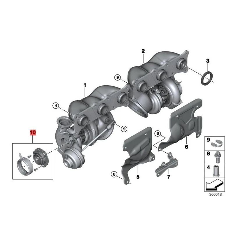 11658627680 Exhaust Manifold TurboCharger Repair Kits for BMW E90