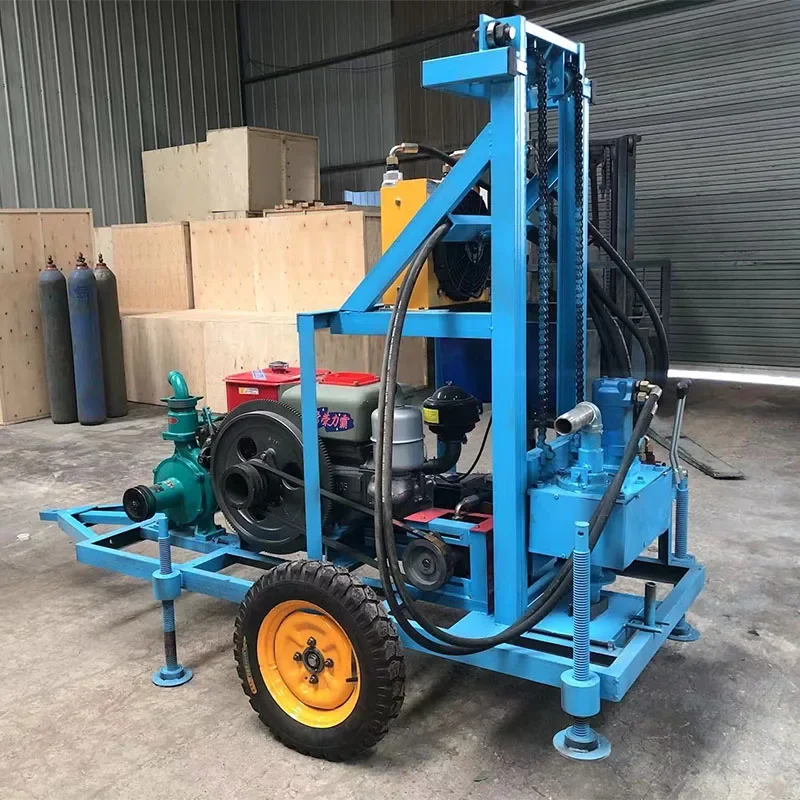 150m 22HP Innovative and Portable Water Well Drilling Rig Trailer-Mounted Design for Remote and Hard-to-Access Drilling Sites