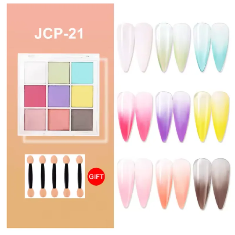 6 Farben holografisches Spiegelpulver Aurora Solid Nail Glitter Chrome Pigment Dust Gel Polish Metallic-Effekt Nail Art Dekorationen – Detail 7