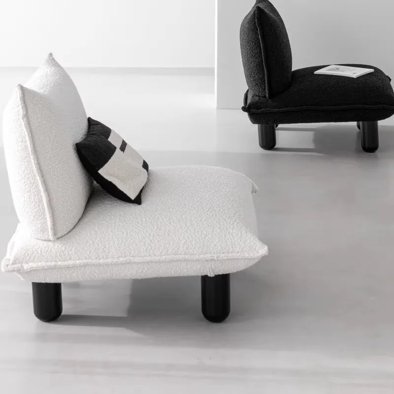 Canapé Simple de couleur unie, chaise de salon, vent crème, balcon, chaise paresseuse de lecture