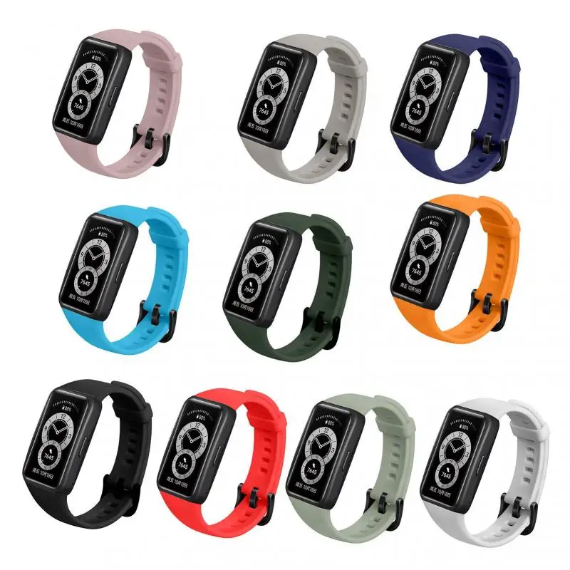 19 Color Silicone strap for Huawei Band 6/Honor Band 6 Original Replacement smart bracelet wristband for Huawei Band 6 Pro strap