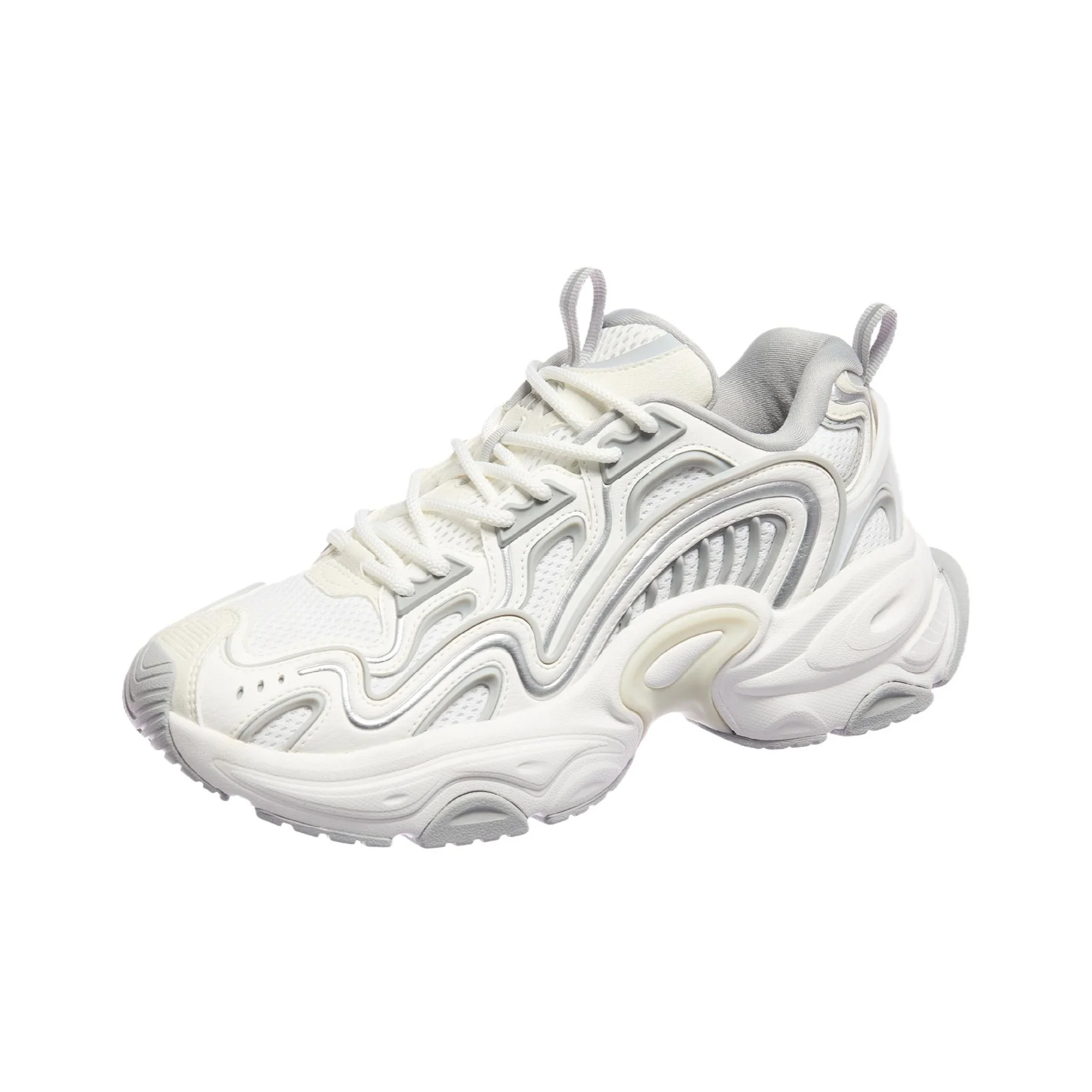 Anta Meteorite Cushioning Abrasion Resistant Cushioning, Wear Resistant Low top Casual Shoes Men's White Gray 112518851-1