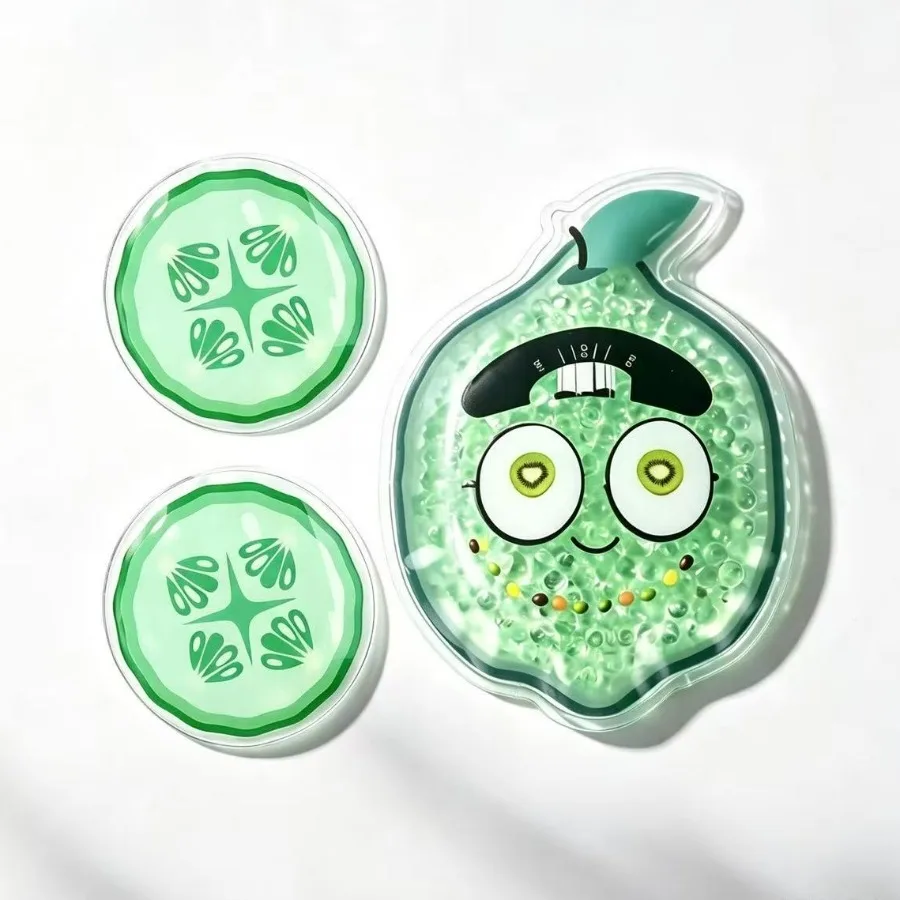 3Pcs Reusable Gel Ice Pack Set, Hot & Cold Pads for Eyes Face Body, Portable Cooling Bag for Travel Outdoor Home, Great Gift