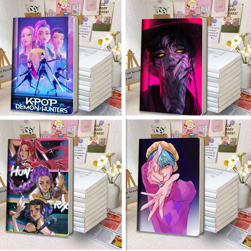 A5 cahier Kpop chasseurs de démons papeterie écriture Journal Journal Anime Figure cahier enfants cadeau de noël papeterie