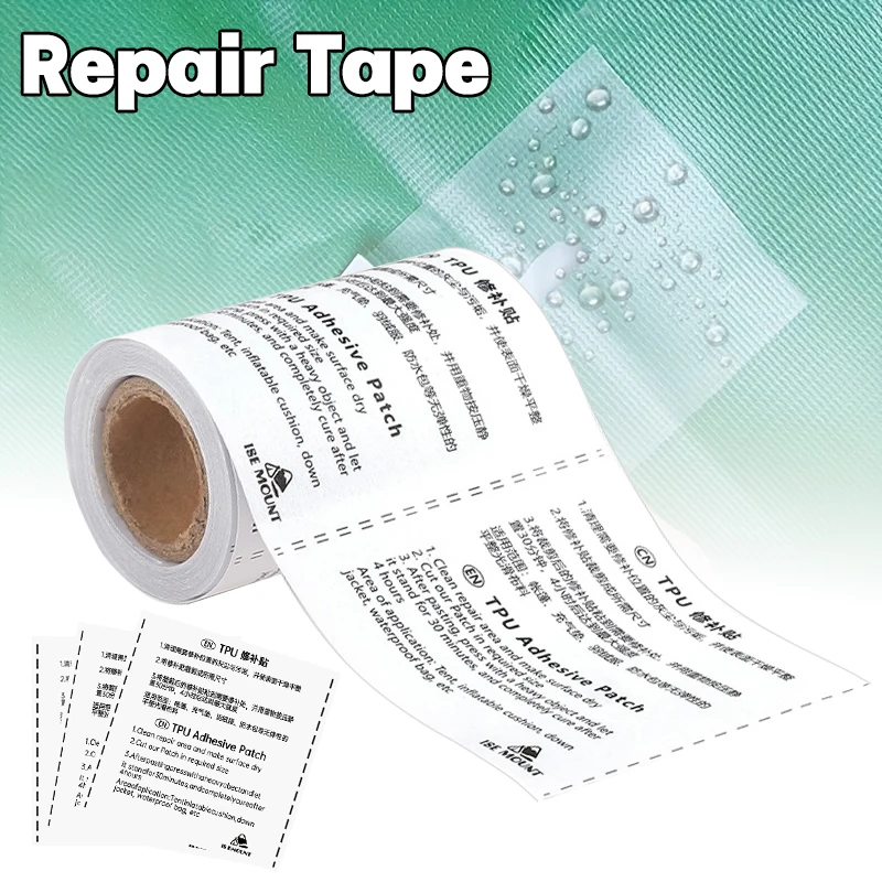 Ремонтная лента из ТПУ, прозрачная, водонепроницаемая - для надувных, палаток, колец для плавания | Мгновенное уплотнение от утечек, устойчивое к ультрафиолетовому излучению, пластырь без пузырьков Ремонтная лента из ТПУ, прозрачная, водонепроницаемая - для надувных, палаток, колец для плавания | Мгновенное уплотнение от утечек, устойчивое к ультрафиолетовому излучению, пластырь без пузырьков