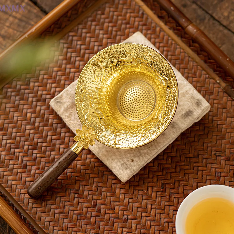 Colador de té de malla, tamiz de filtro de acero inoxidable, drenaje de té, infusores de té útiles, accesorios de cocina para ceremonia del té