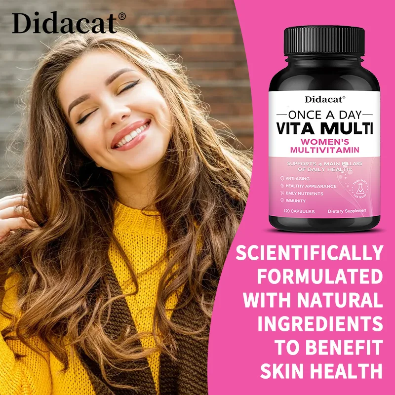 

Women's Multivitamin Capsules Contain A Perfect Blend of Biotin, Calcium and Zinc To Support Immune Function and Energy