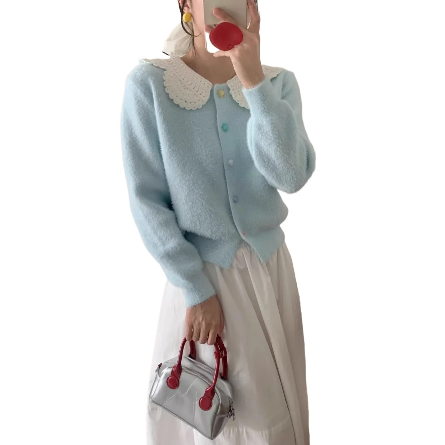 

Winter New Women's Wear Elegant and Casual Versatile Knitted Cardigan Unique Design Small Batch Gentle and Style Outerwear