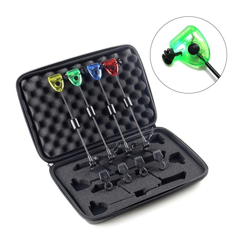 釣りバイトアラーム-led-照明付きバイトインジケーター-高感度スインガーセット-夜釣り用信号受信機付き