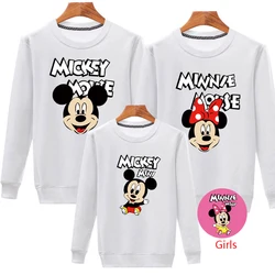 Family Matching 2024 New Kids Clothes Cartoon Mickey Mouse Boys Girls Cotton Parent-child Children's Clothing Sweatshirt Tops