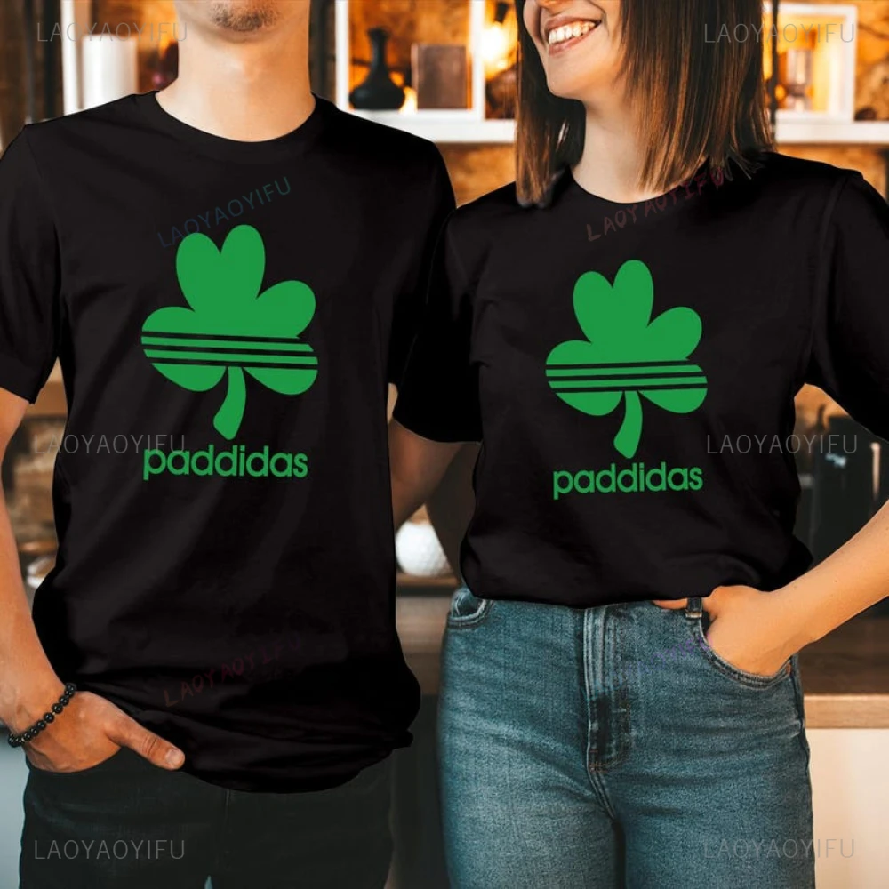 Paddidas IRISH JOKE St Patrick Day T-Shirt Funny Saint Patrick's Day Tops Paddys Day Irish Family Holiday Matching Gift T Shirt