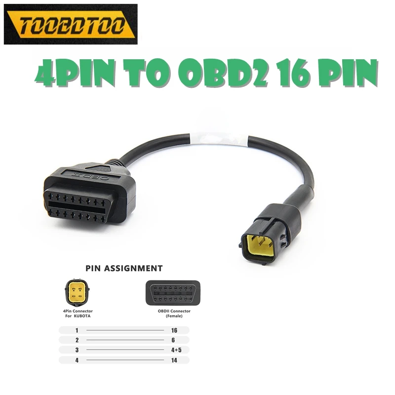 

Для Kubota 4-контактный кабель Diagmaster для Kubota Takeuchi Diagmaster адаптер передачи данных строительный сельскохозяйственный диагностический инструмент