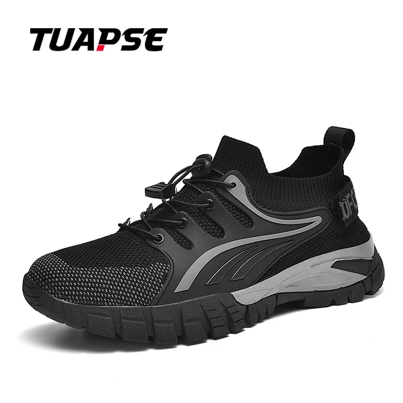 TUAPSE New Men's Anti-Skid Wear-Resistant Hiking Shoes Fashion Breathable Lightweight Outdoor Travel Shoes Comfortable Sneakers