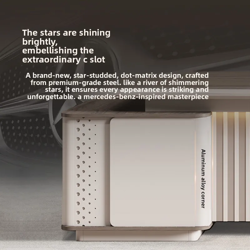 مكتب مكتب فاخر خفيف، عمل دراسي حديث، مكتب كمبيوتر كبير للتخزين مع أدراج، طاولة محطة عمل #4