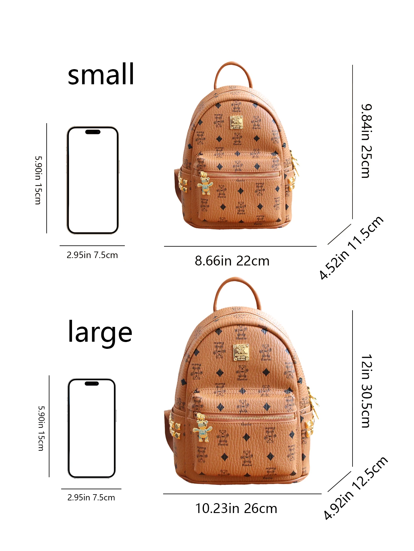 Light luxury women\'s bags, fashionable backpacks, high-looking 2024 new full-print casual backpacks, large capacity, elegant and