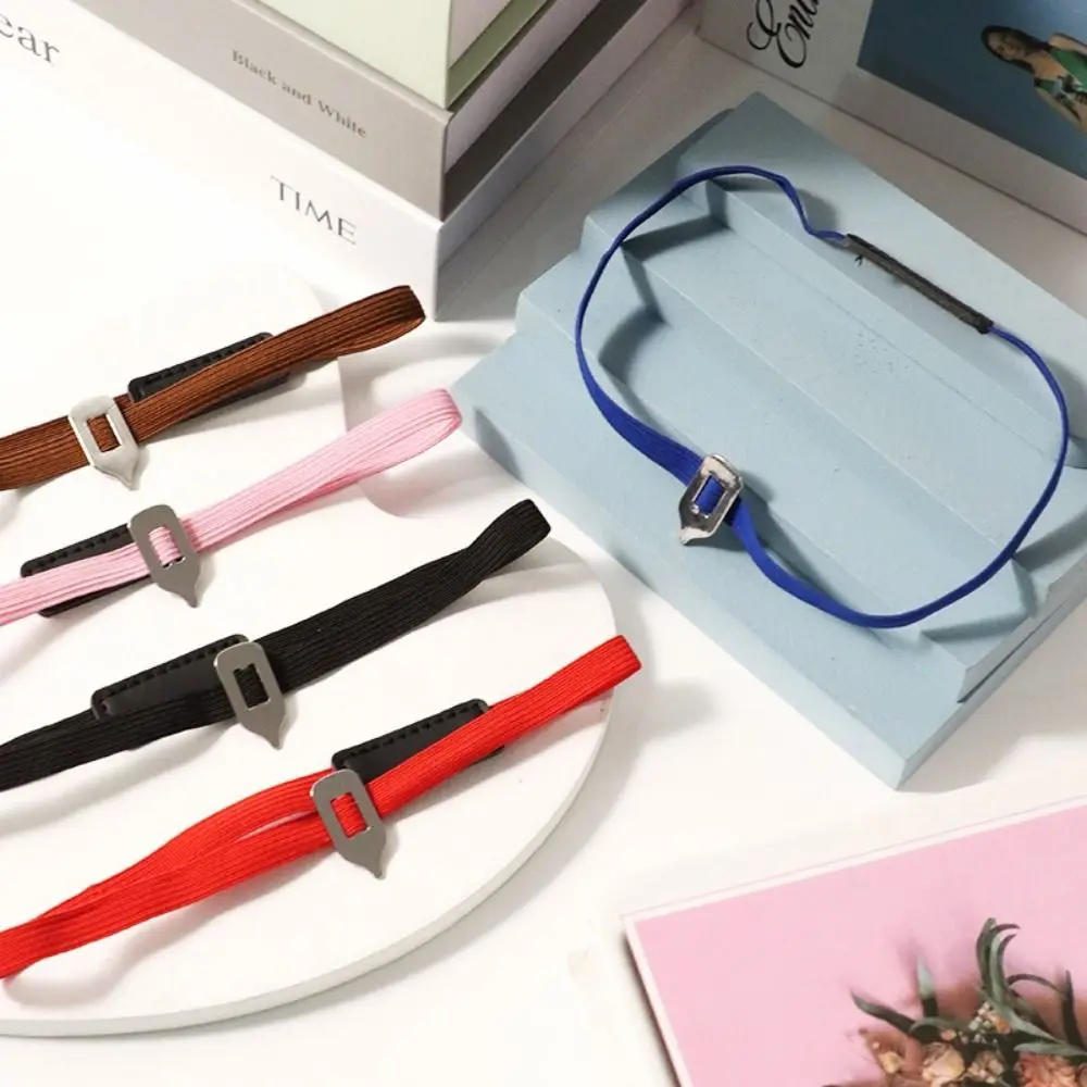Multi-functional Elastic Webbing Elastic Bookmark Colorful Metal Pointer Page Marking Tool Flexible Strap Bookmark School Office