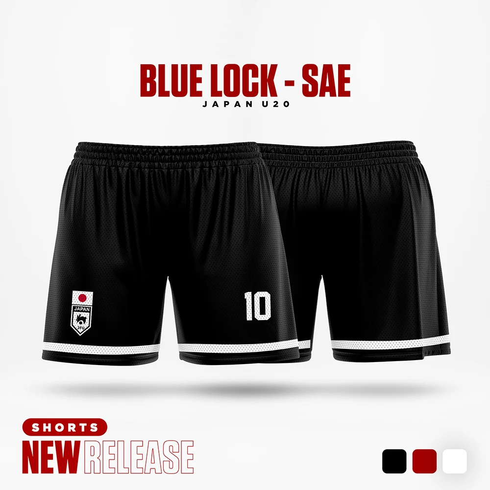 Blue Lock Japan U20 Black Cartoon Anime Jersey Men Shorts Summer 2024 New Fashion Women Short Pants Sport Children Bottom