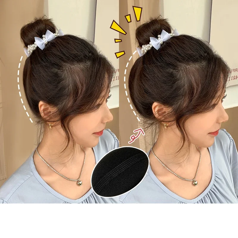 2/4PCS Puff Hair Head Cushion Hair Clips Invisible Volume Hair Base Fluffy Sponge Clip Bun DIY HairStyling Tool for Women Girl