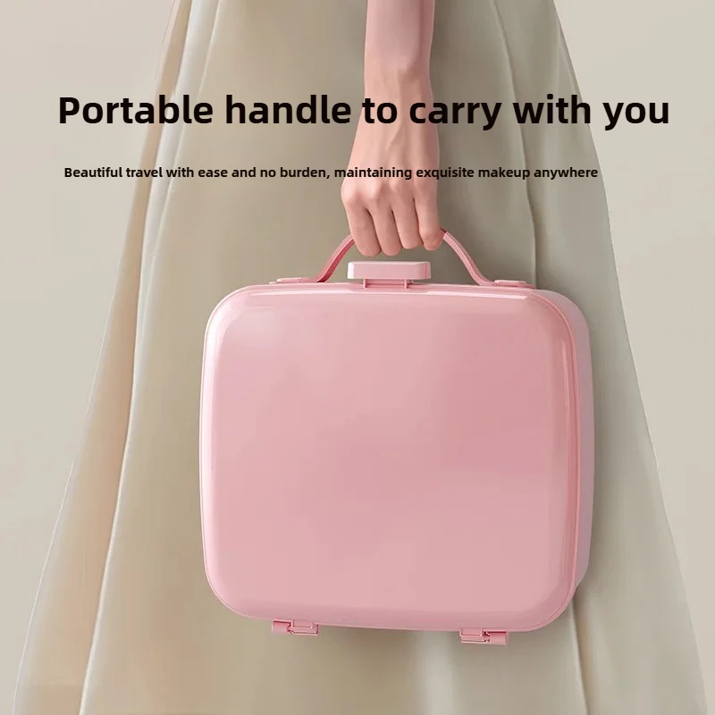 حقيبة مستحضرات التجميل المحمولة للسفر مع فواصل قابلة للإزالة - منظم مكياج مانع للتسرب لمستلزمات التجميل وأحمر الشفاه والعناية بالبشرة #2