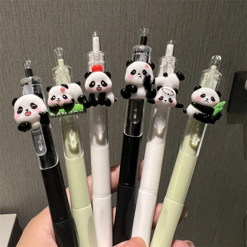 Kawaii Panda Gel Pen School Kantoorbenodigdheden Geschenk 0.5Mm Zwarte Inkt Terug Naar School Schattig Briefpapier