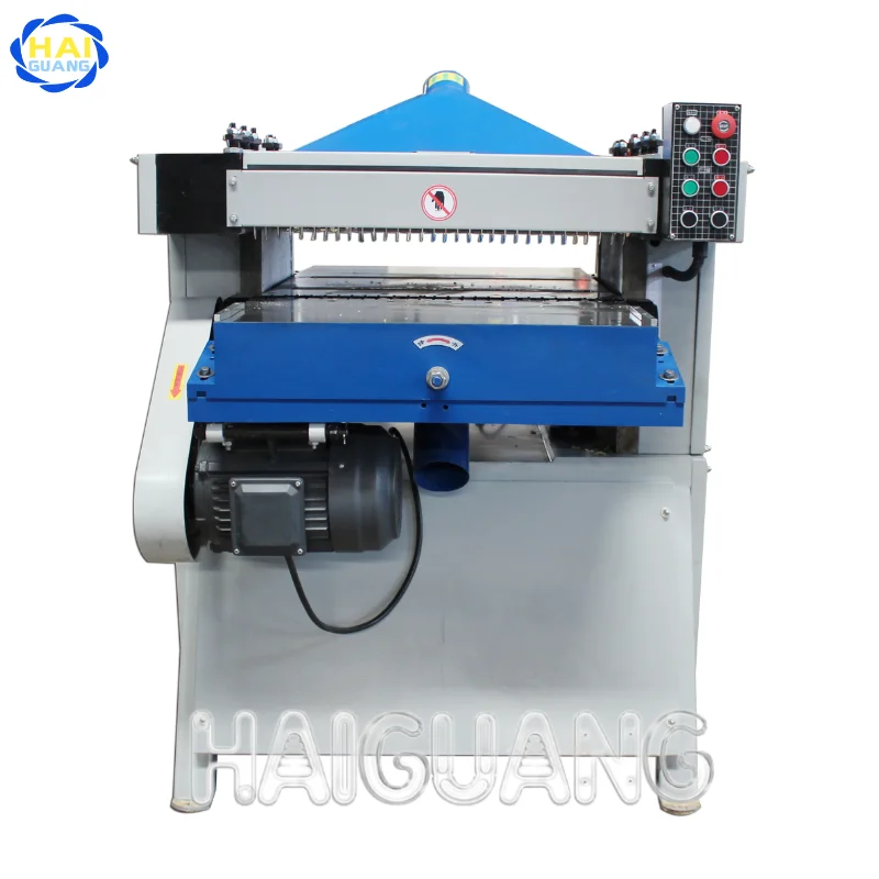 Professional Industrial Heavy-duty Automatic Double Side Woodworking Thickness Planer Machine Tools with 3 Motors