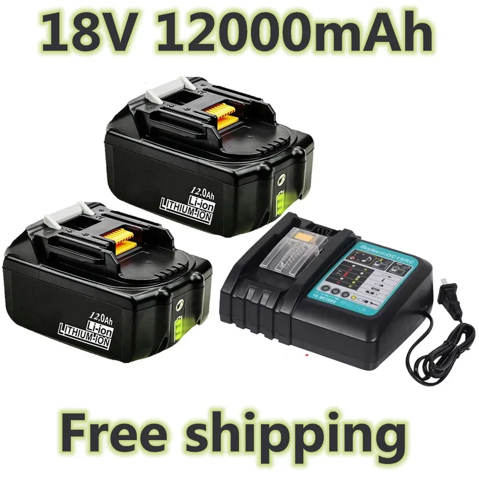 

Latest Upgraded BL1860 Rechargeable Battery 18 V 12000mAh Lithium ion for Makita 18v Battery BL1840 BL1850 BL1830 BL1860B LXT400