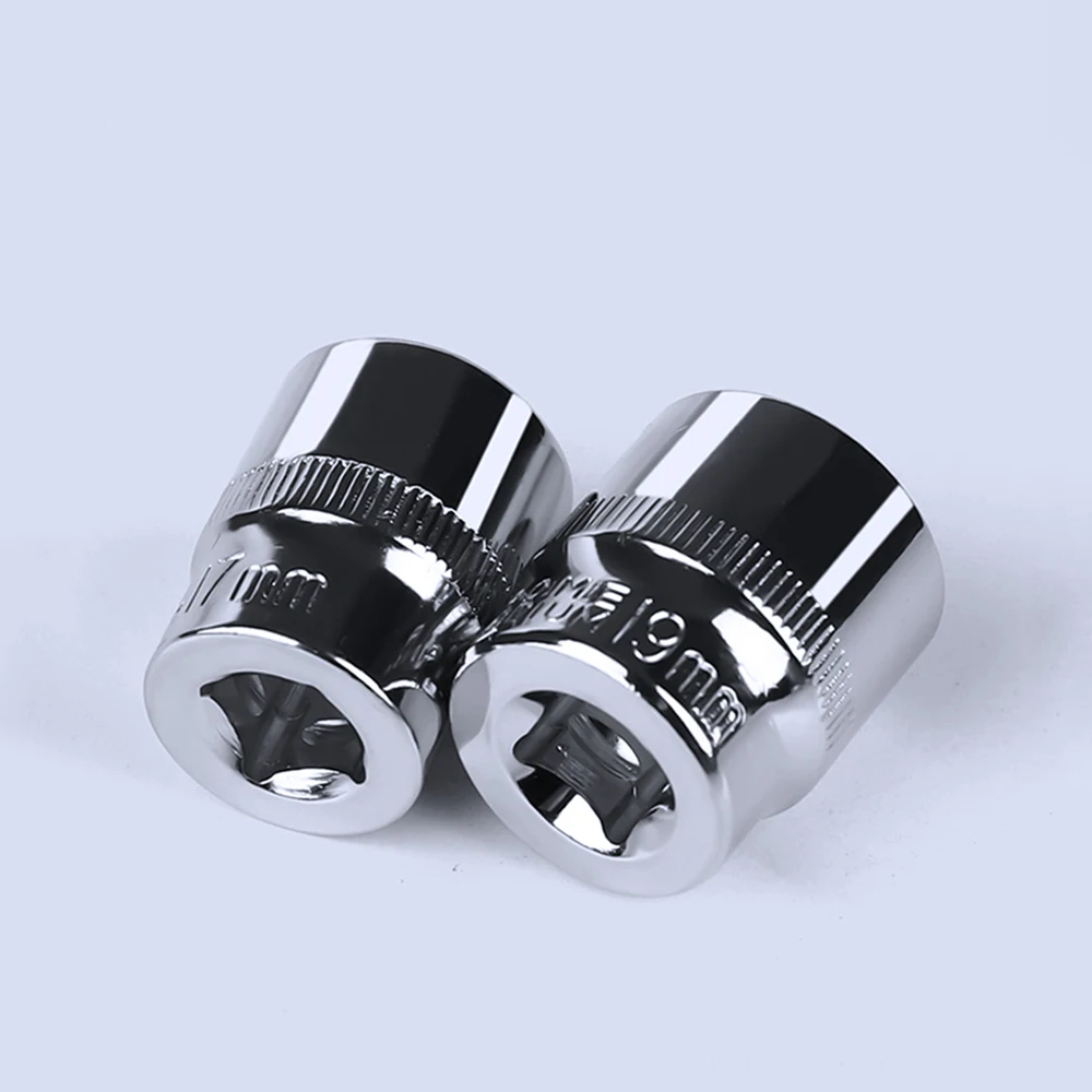 3/8 인치 육각 소켓 렌치 10mm 래칫 스패너 액세서리 어댑터 6mm-22mm 소켓 나사 제거 도구 1개
