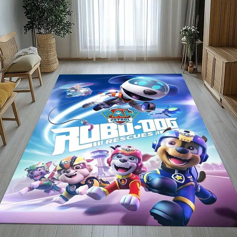 3D Cartoon Dog P-Patrols Cute Area Rug,Soft Non-Slip Carpet Mat for Living Room Bedroom Playroom,Sofa Floor Rug,Home Decor Gift