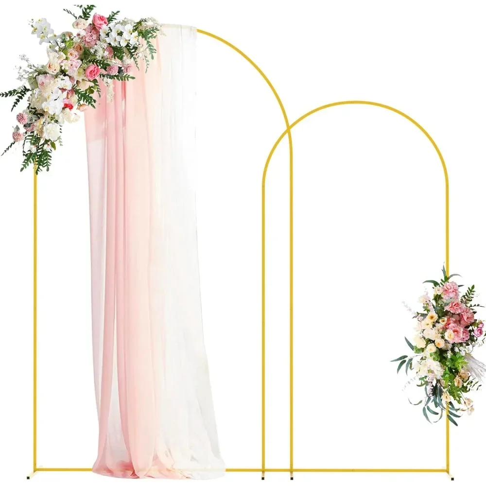 

8FT, 6.6FT Wedding Arch, 2 Set Metal Archs Backdrop Stand for Birthday Party Garden Decoration