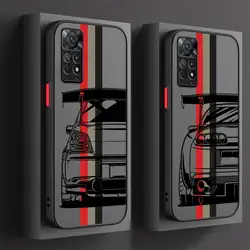 Japanese JDM Drift Car Phone Case for Xiaomi Redmi 12 12C 13C 5G 9 9A 9C 9T 10 10A A1 A2 Plus K40 Pro Bumper Matte Cover