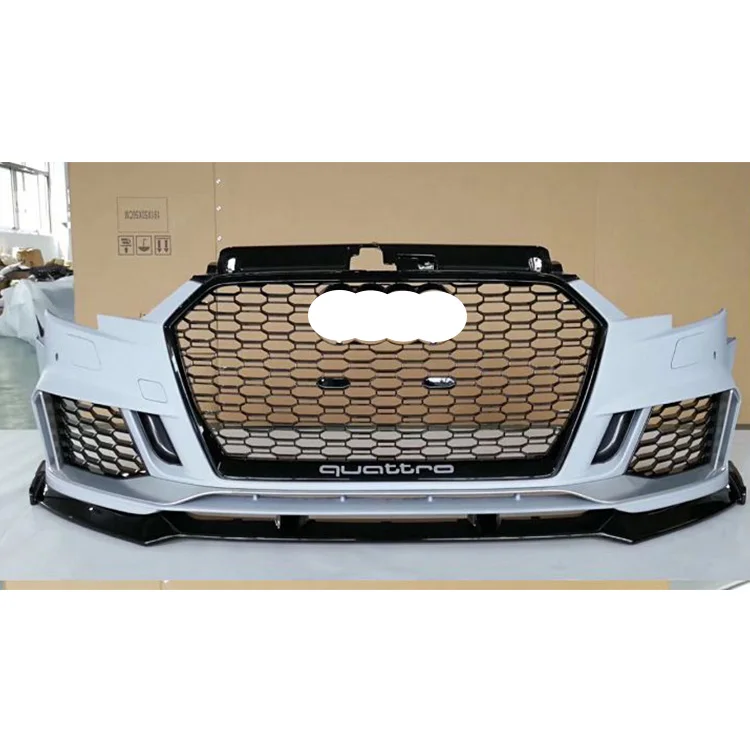 Front bumper with grill for audis general version A3 cosmetic into rs3 car body kits rear bumper 2017 2018 2019 2020