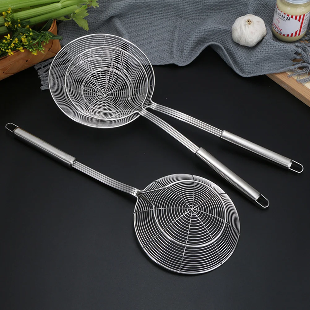 

Fine Mesh Large Air Fryer Strainer for Frying Oil Holder Kitchen Stainless Steel Soup